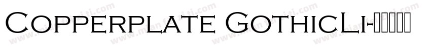 Copperplate GothicLi字体转换